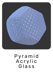 WebGL preview of pyramid acrylic glass material exported from 3ds Max to glTF/GLB