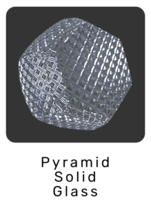 WebGL preview of pyramid solid glass material exported from 3ds Max to glTF/GLB