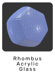 WebGL preview of rhombus acrylic glass material exported from 3ds Max to glTF/GLB