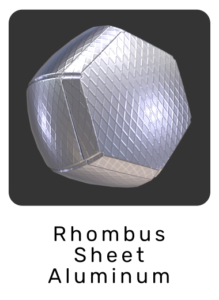 WebGL preview of rhombus sheet aluminum material exported from 3ds Max to glTF/GLB