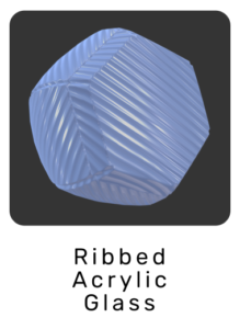 WebGL preview of ribbed acrylic glass material exported from 3ds Max to glTF/GLB