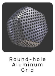 WebGL preview of round hole aluminum grid material exported from 3ds Max to glTF/GLB