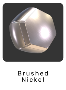 Brushed nickel material exported from Maya to WebGL