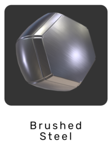 Brushed steel material exported from Maya to WebGL