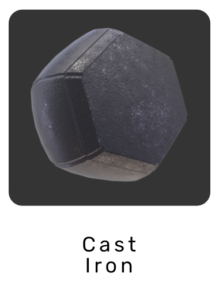 Cast iron material exported from Maya to WebGL