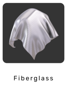 Fiberglass material exported from Maya to WebGL