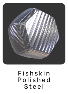 Fishskin polished steel material exported from Maya to WebGL