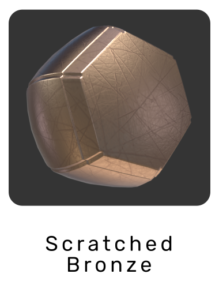 Scratched bronze material exported from Maya to WebGL