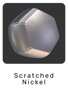 Scratched nickel material exported from Maya to WebGL