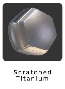 Scratched titanium material exported from Maya to WebGL