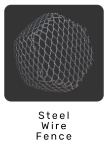 Steel wire fence material exported from Maya to WebGL